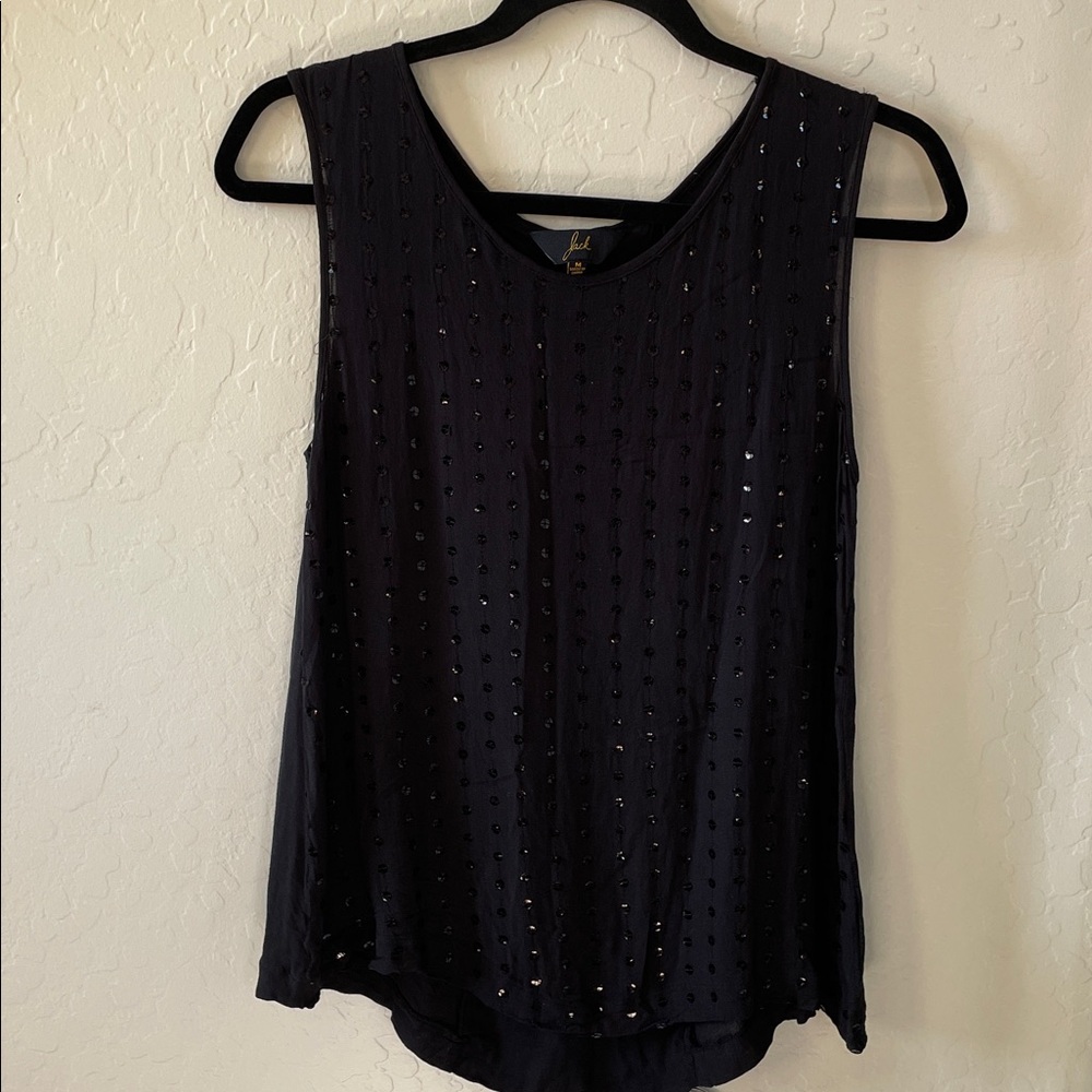 Jack by BB Dakota Sequin 
Black Tank Top